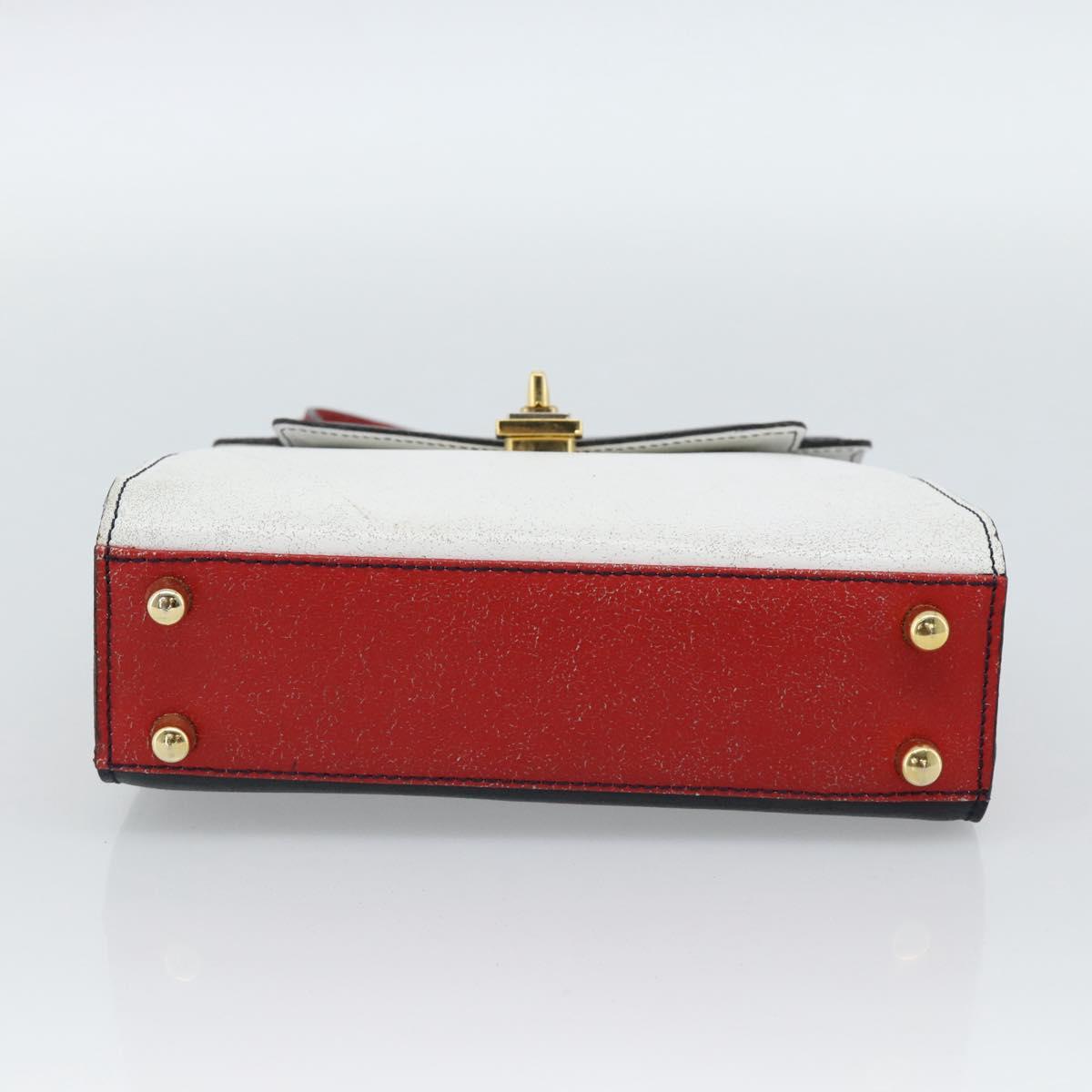 FENDI Hand Bag Leather White