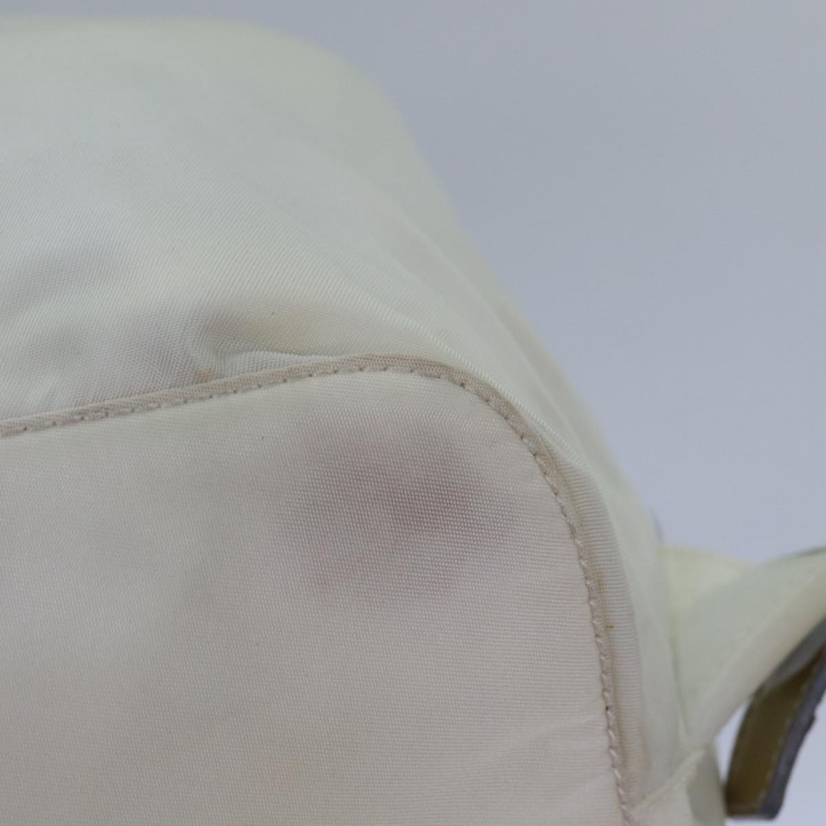 PRADA Backpack Nylon White Silver