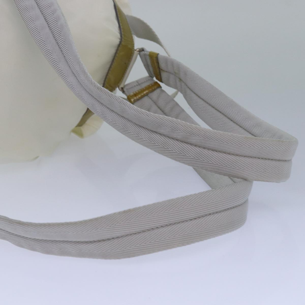 PRADA Backpack Nylon White Silver