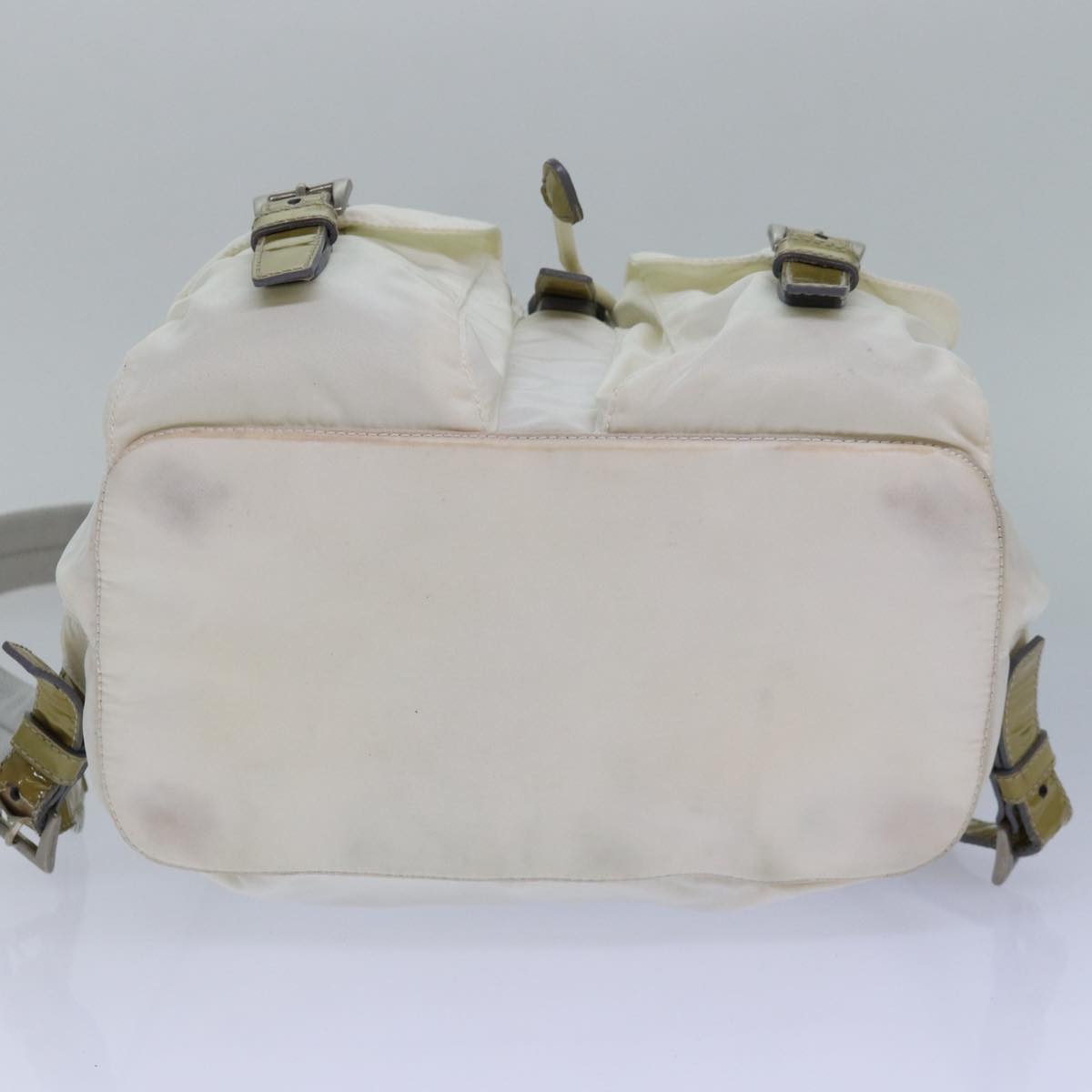 PRADA Backpack Nylon White Silver