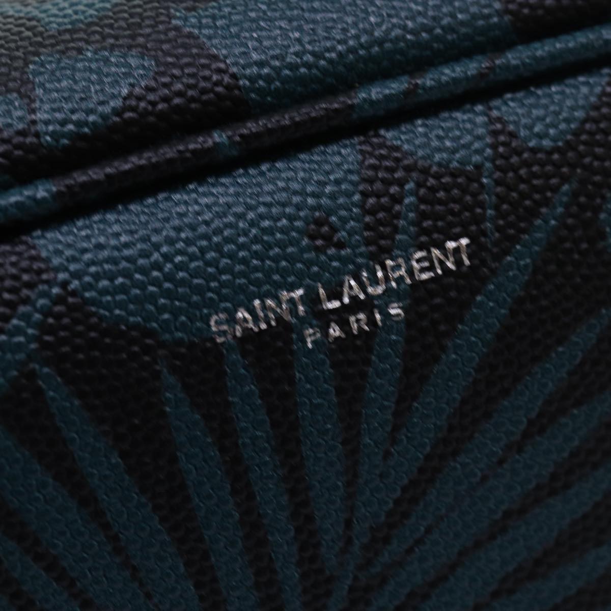 SAINT LAURENT Pouch PVC Green