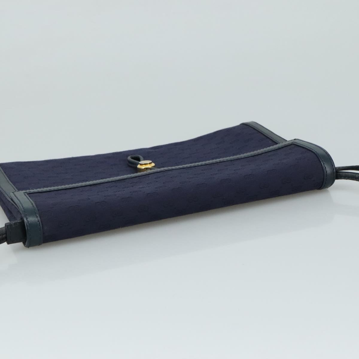 GUCCI Micro GG Canvas Shoulder Bag Navy