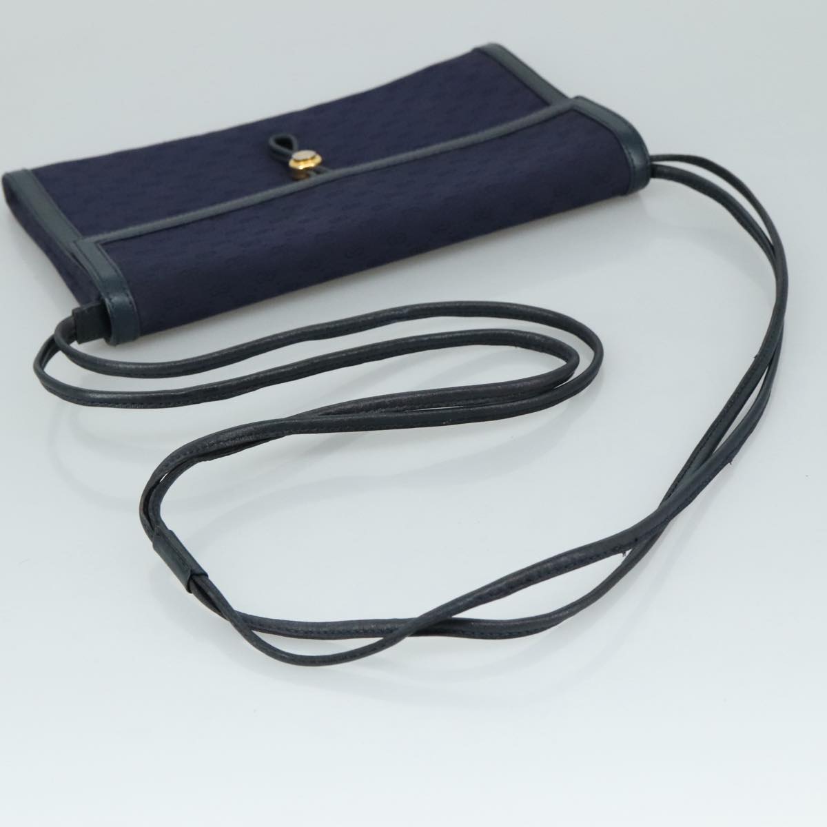 GUCCI Micro GG Canvas Shoulder Bag Navy