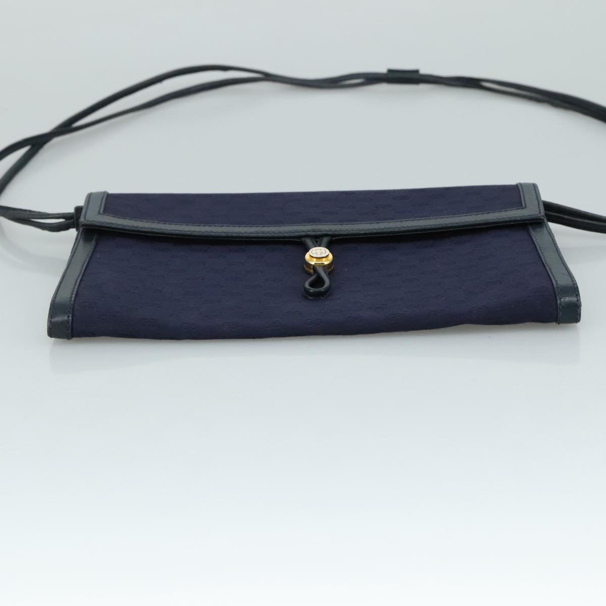 GUCCI Micro GG Canvas Shoulder Bag Navy