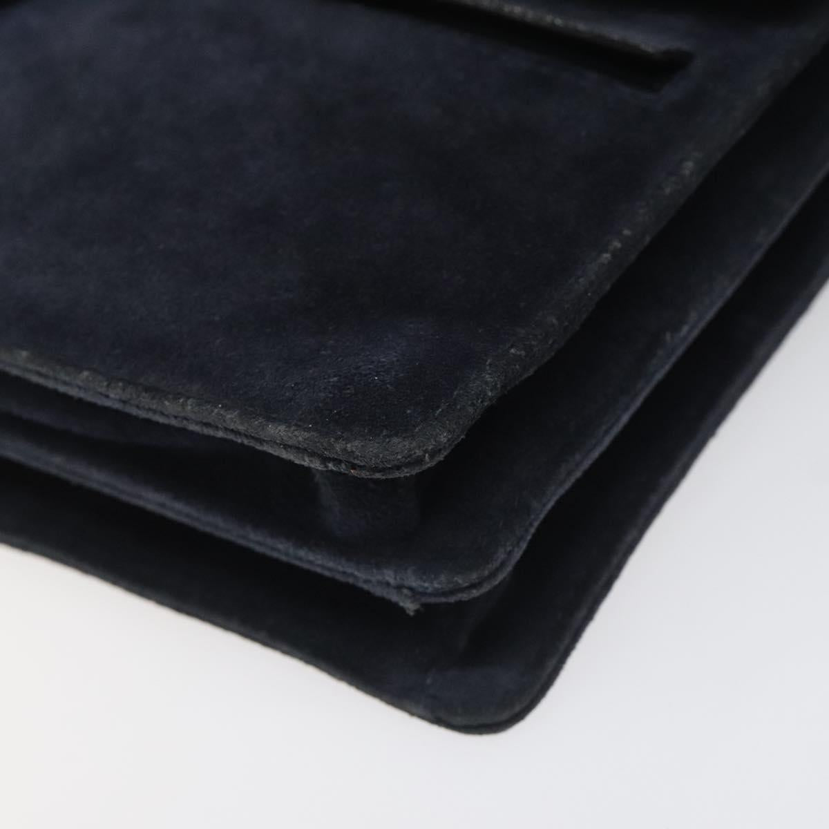 GUCCI Shoulder Bag Suede Navy