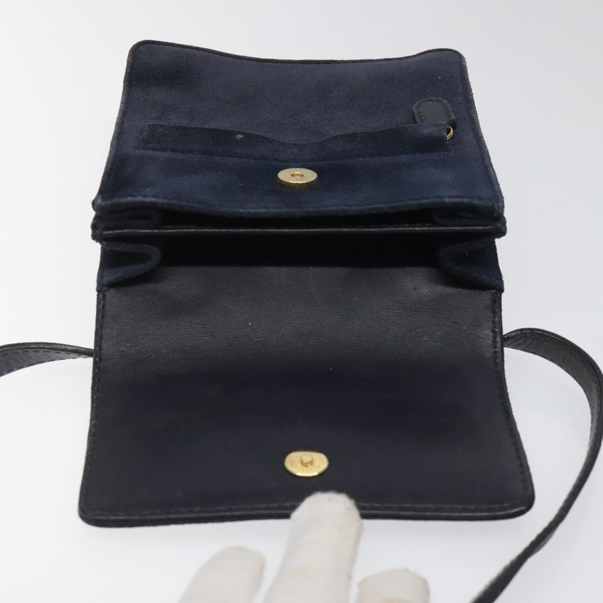 GUCCI Shoulder Bag Suede Navy