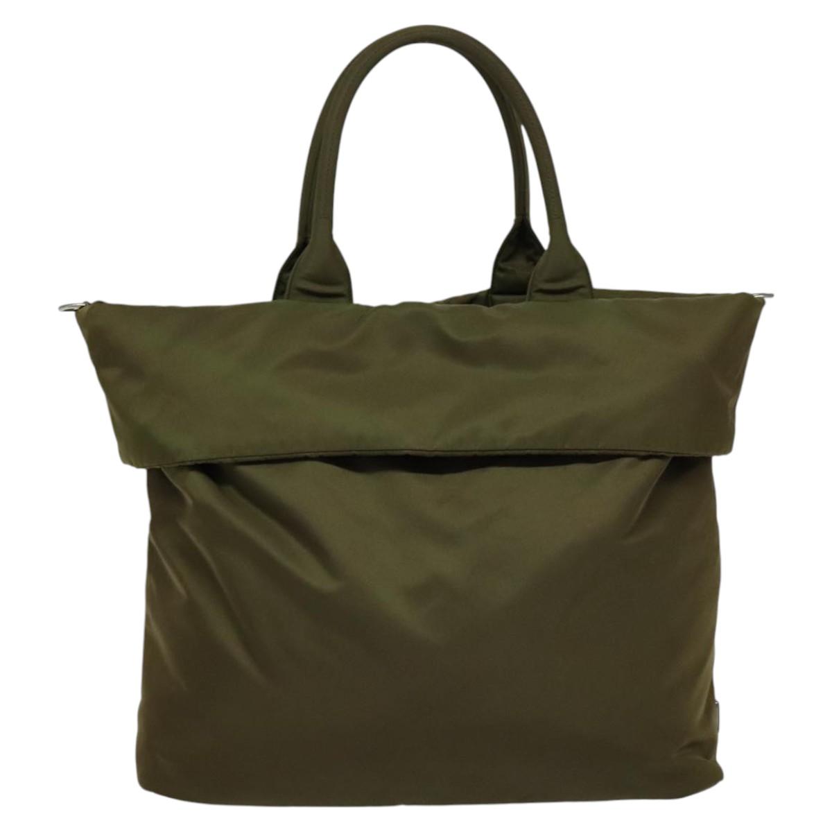 PRADA Hand Bag Nylon 2way Khaki