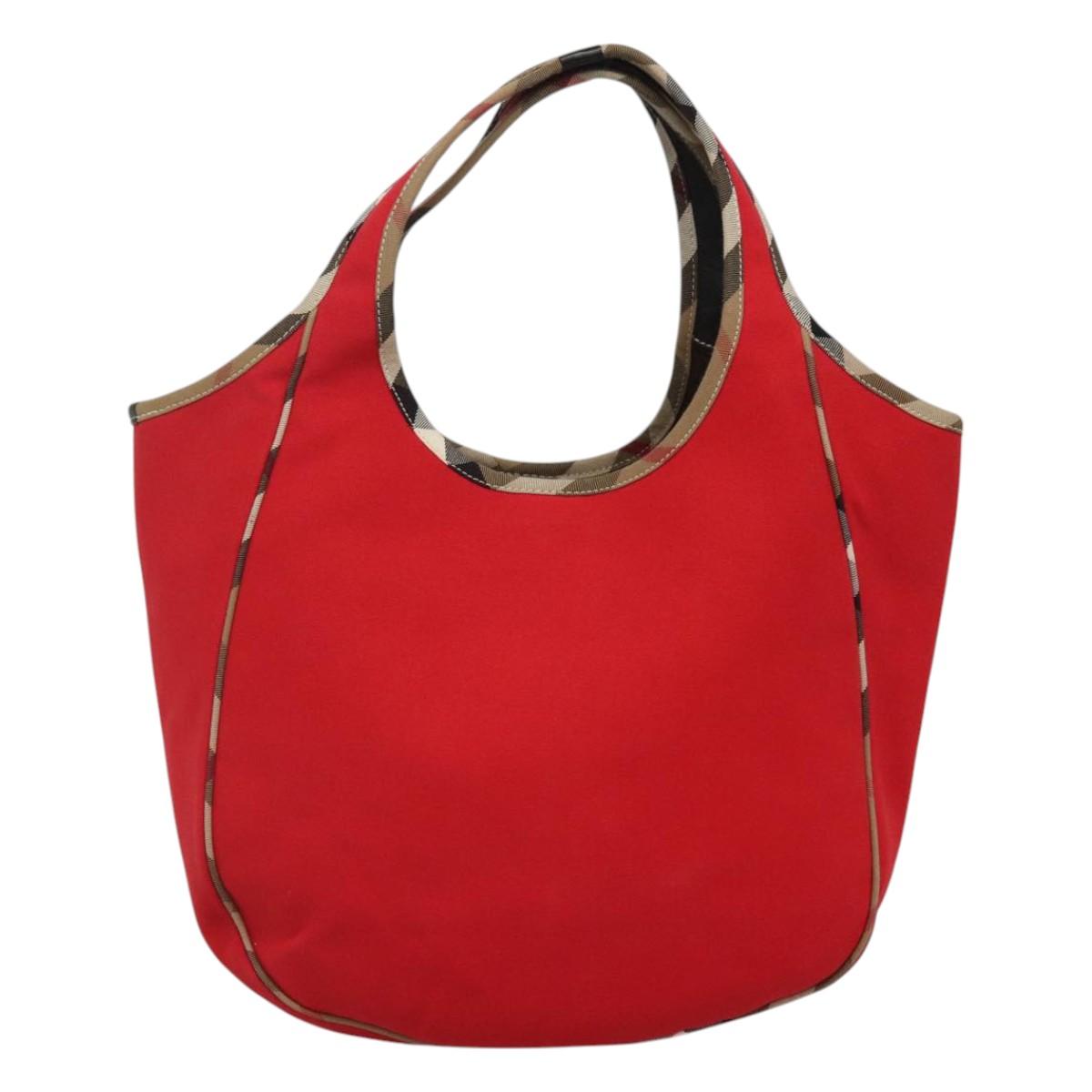 BURBERRY Shoulder Bag Canvas Red