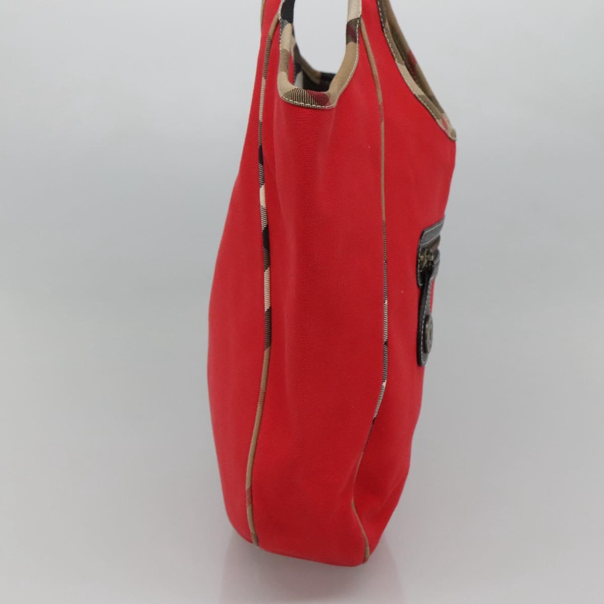 BURBERRY Shoulder Bag Canvas Red