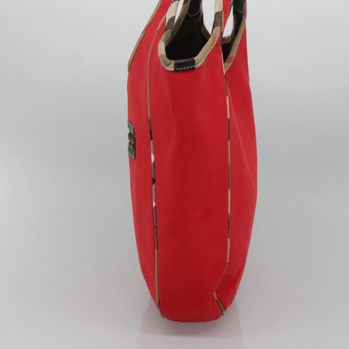BURBERRY Shoulder Bag Canvas Red