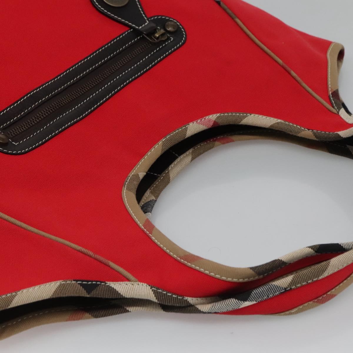 BURBERRY Shoulder Bag Canvas Red