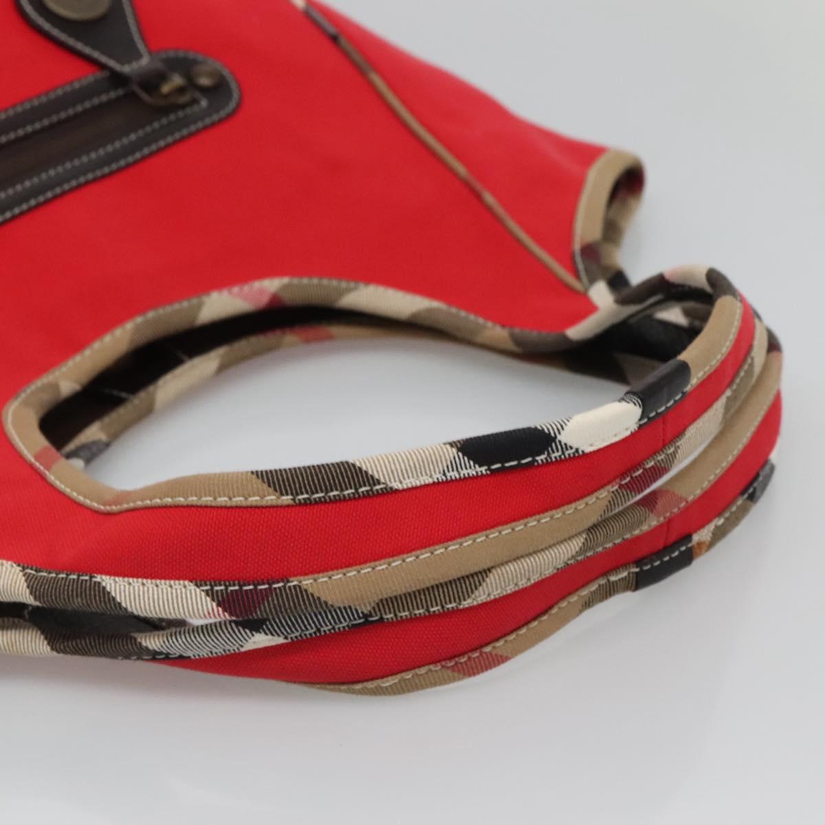 BURBERRY Shoulder Bag Canvas Red