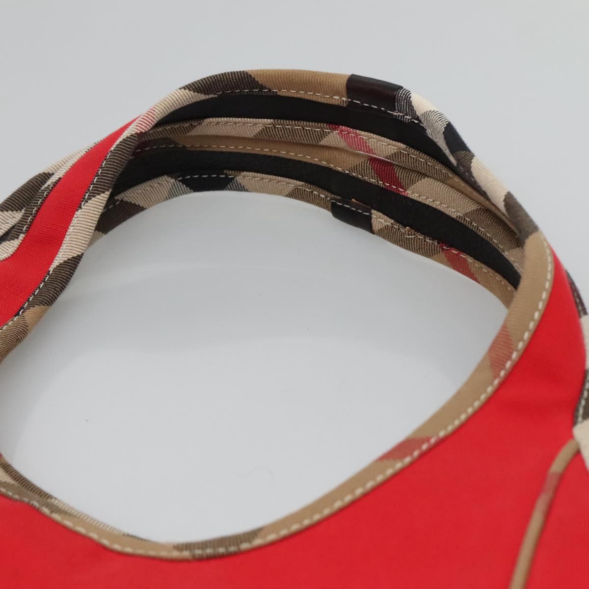BURBERRY Shoulder Bag Canvas Red