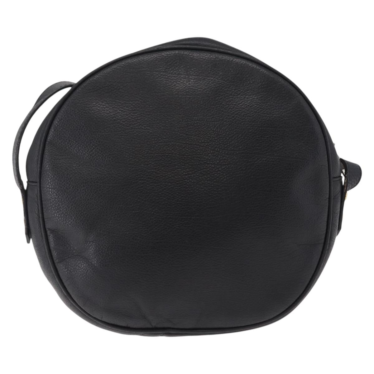 Saint Laurent Shoulder Bag Leather Black Gold Tone