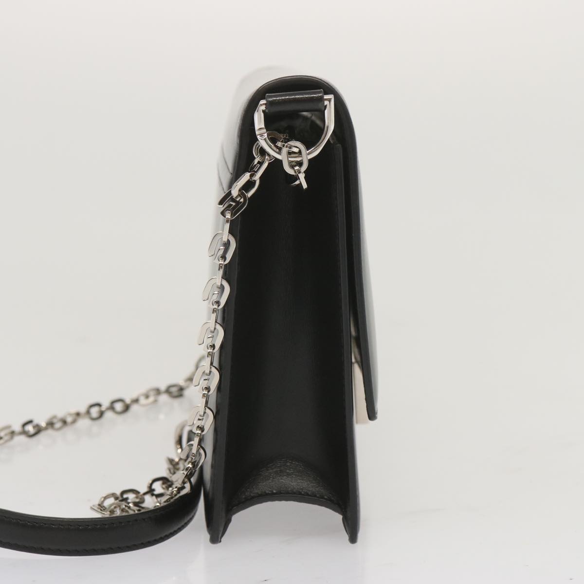 GIVENCHY Chain Shoulder Bag Leather Black