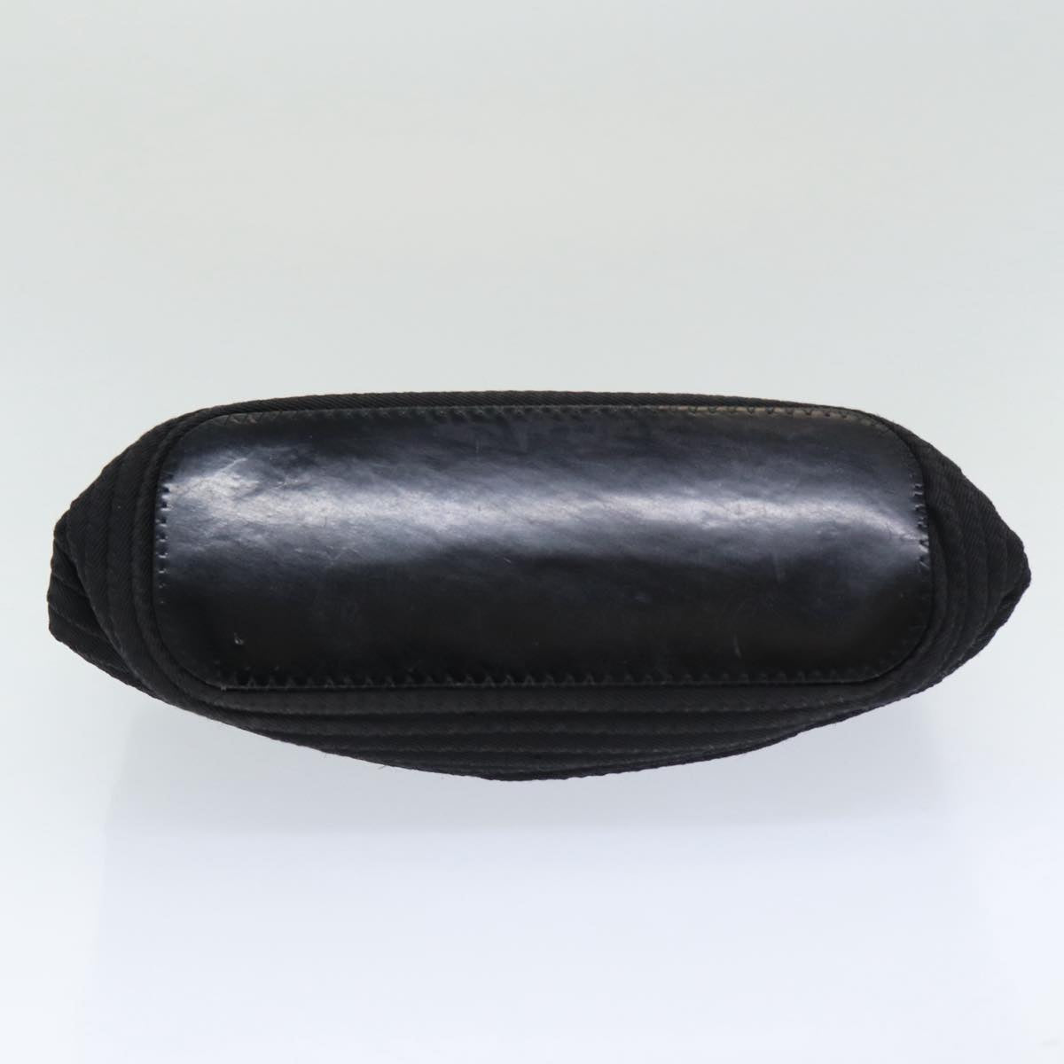 GUCCI Bamboo Hand Bag Nylon Black