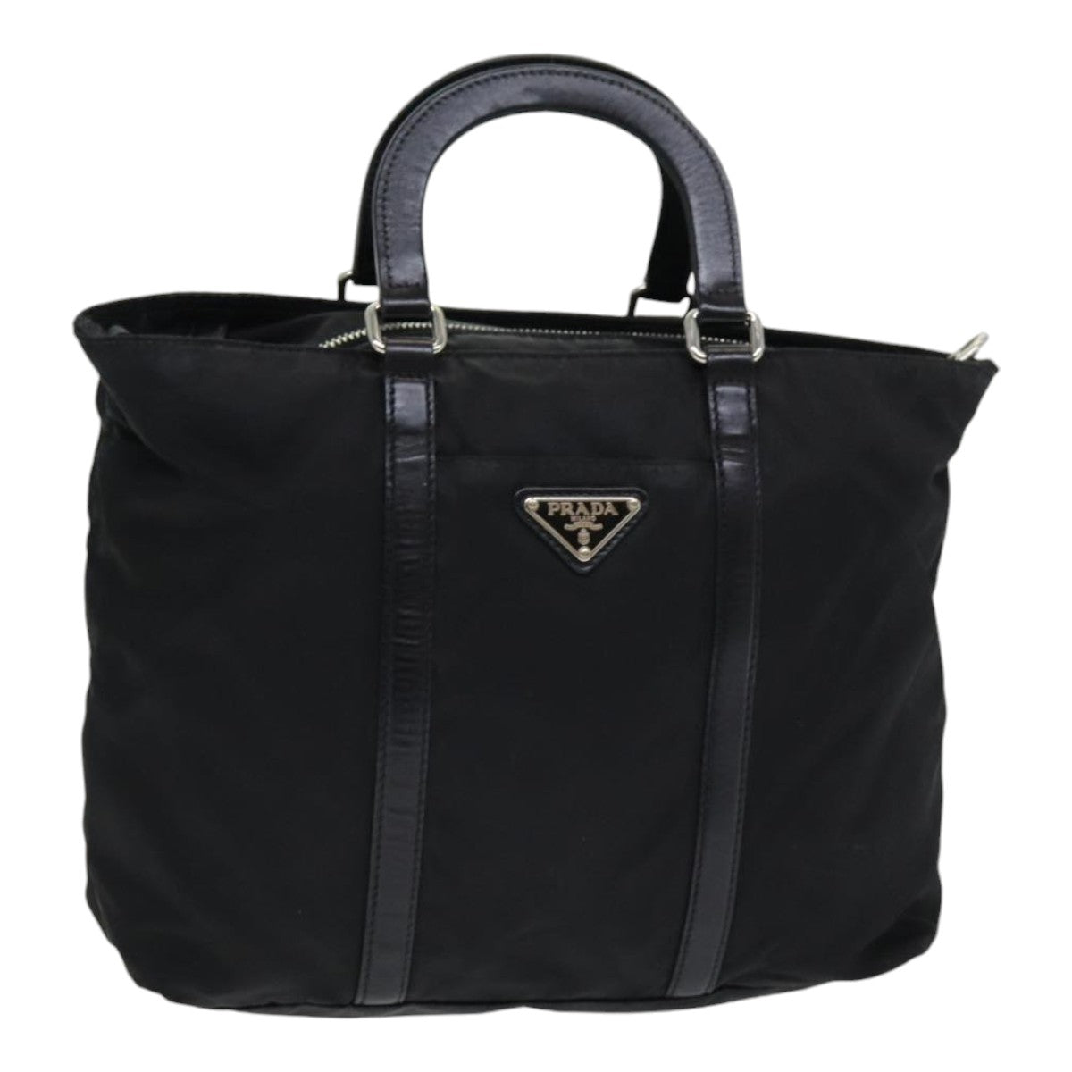 PRADA Hand Bag Nylon Black