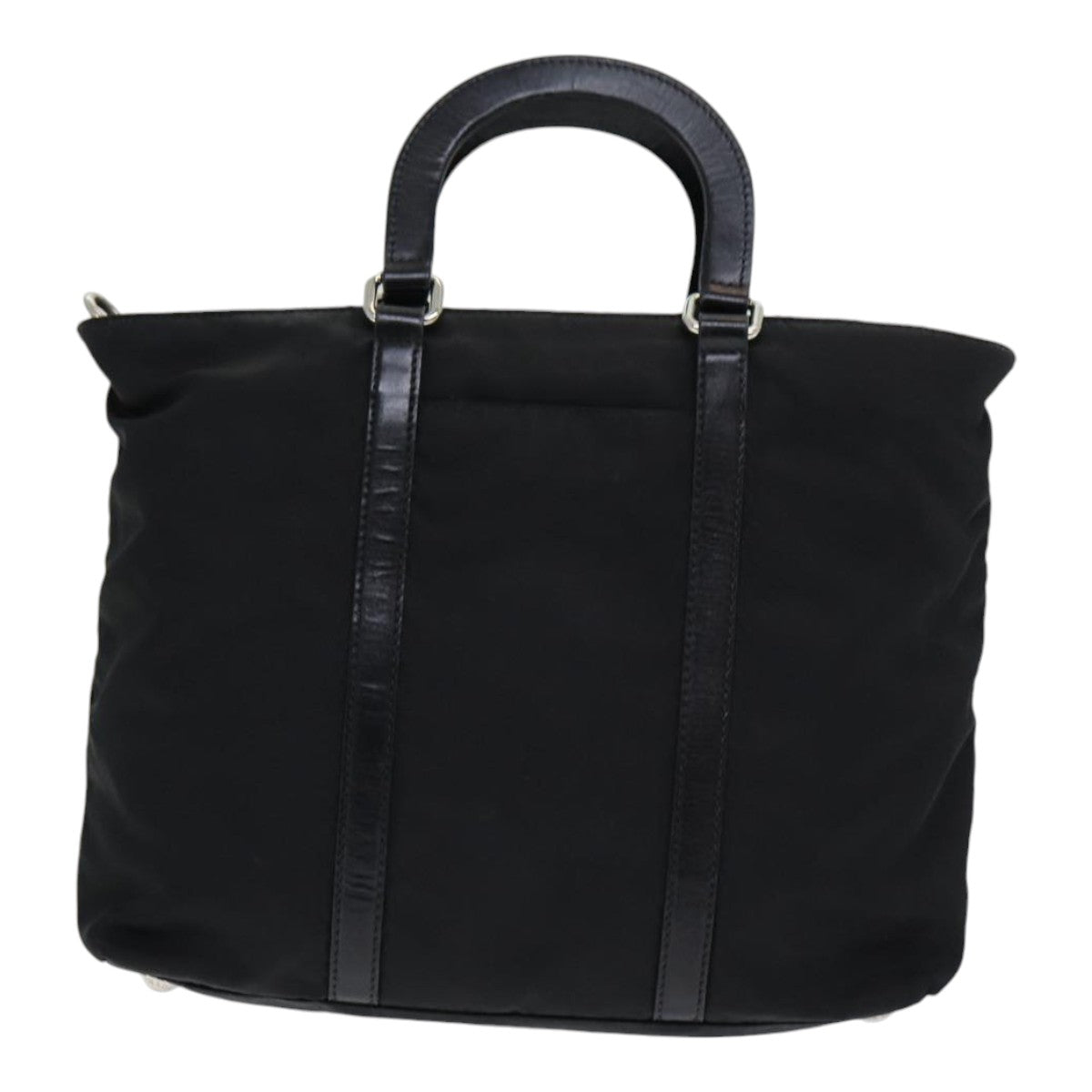 PRADA Hand Bag Nylon Black