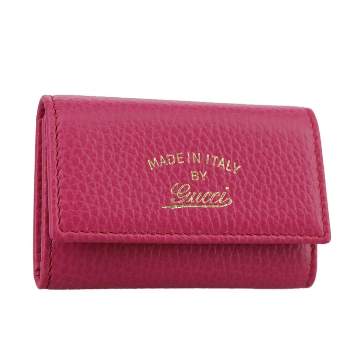 GUCCI Swing Key Case Leather Pink 354499
