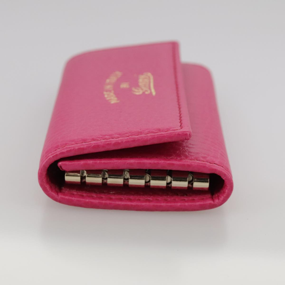 GUCCI Swing Key Case Leather Pink 354499