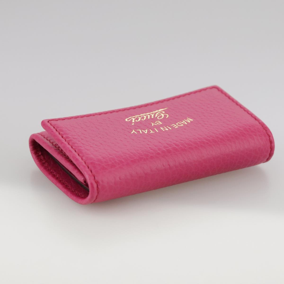 GUCCI Swing Key Case Leather Pink 354499