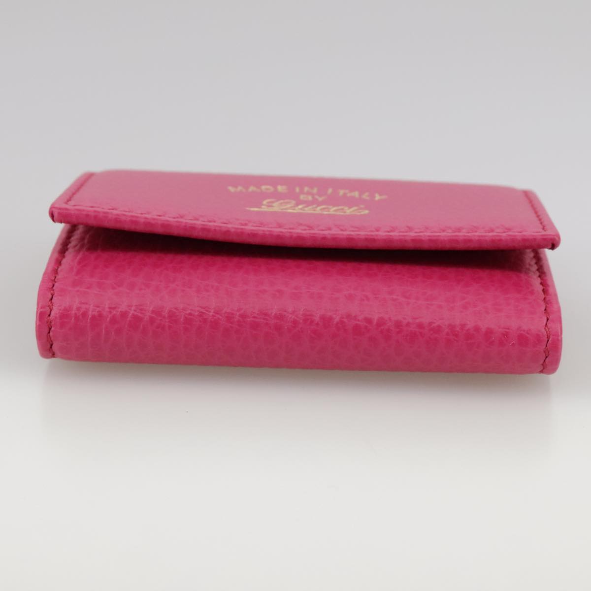 GUCCI Swing Key Case Leather Pink 354499