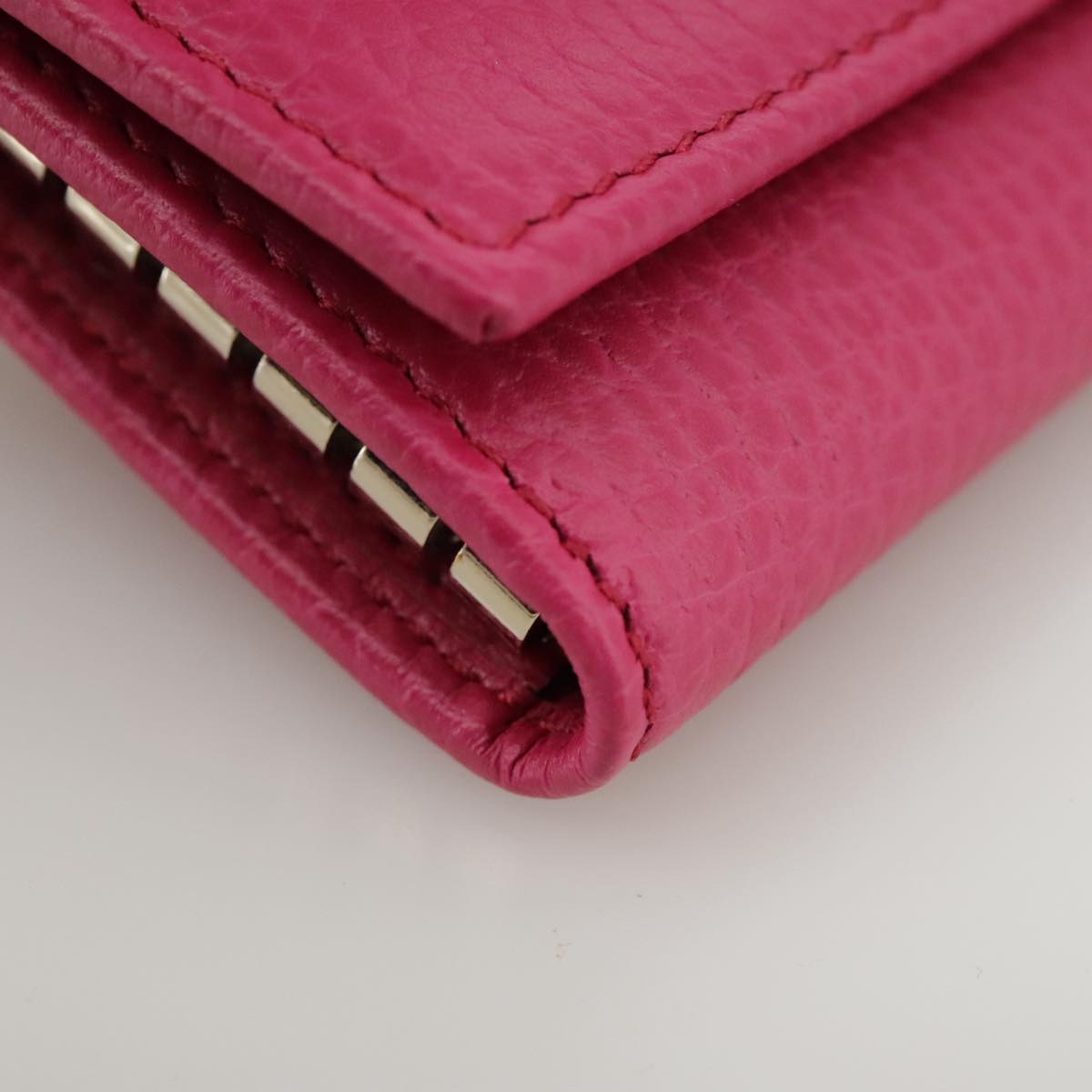 GUCCI Swing Key Case Leather Pink 354499