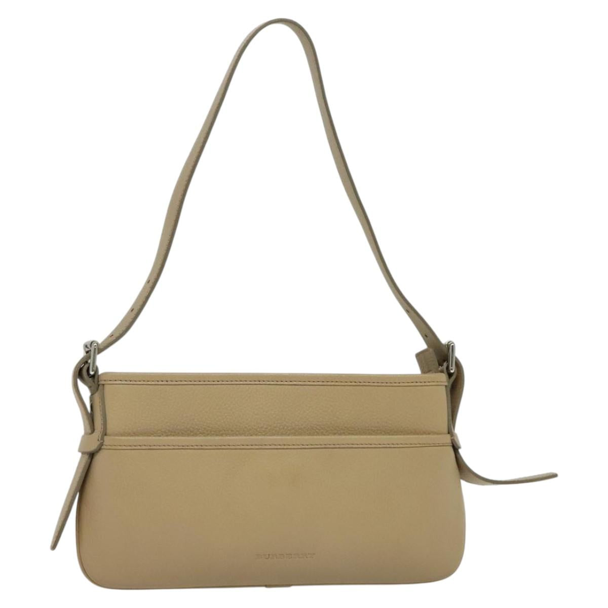 BURBERRY Shoulder Bag Leather Beige