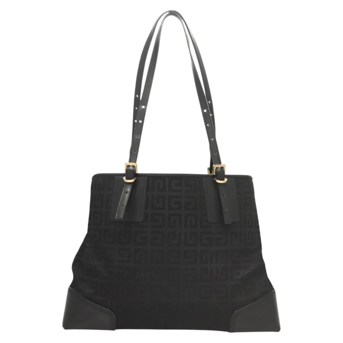 GIVENCHY Tote Bag Canvas Black Gold