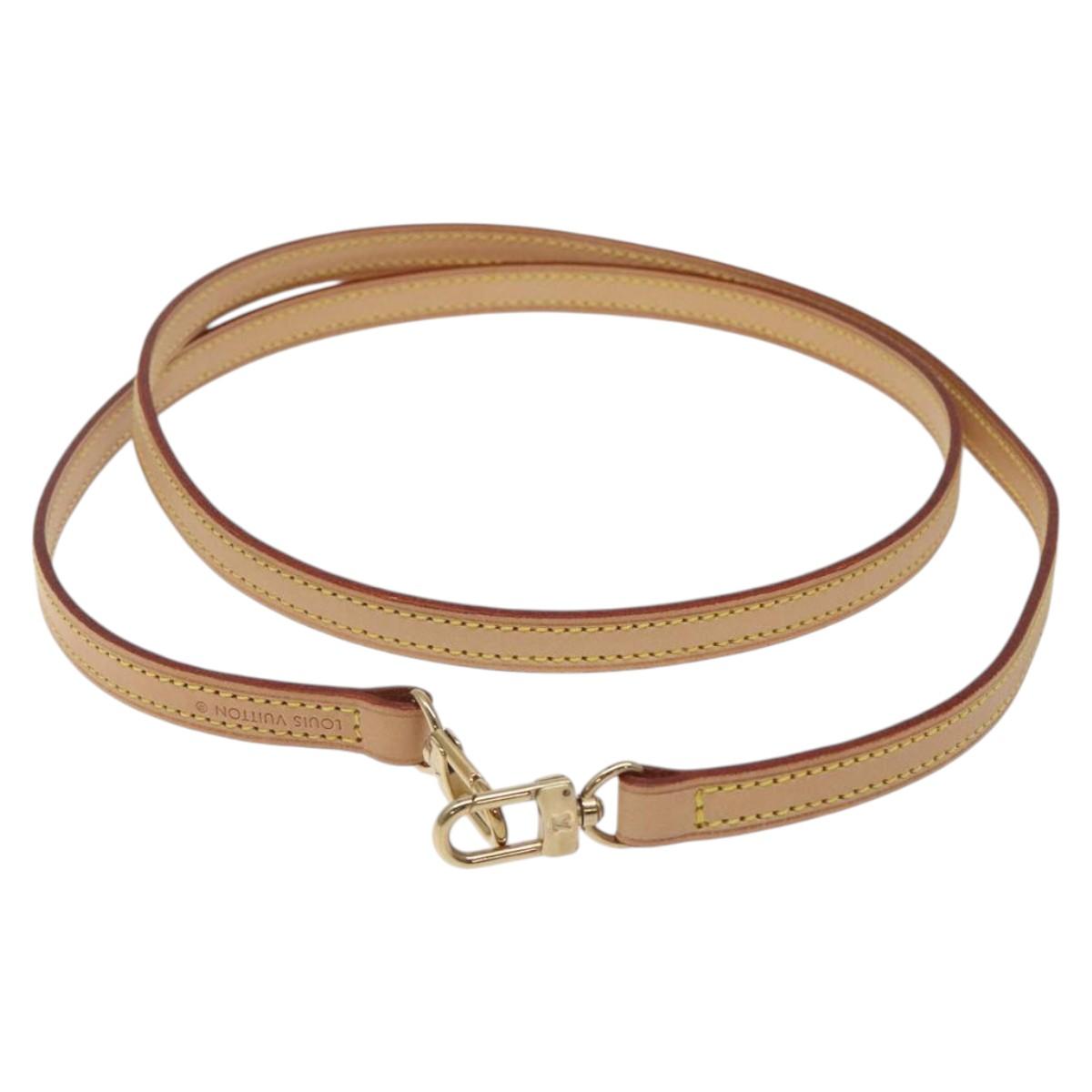 Louis Vuitton Shoulder Strap Leather 44.5"" Beige LV