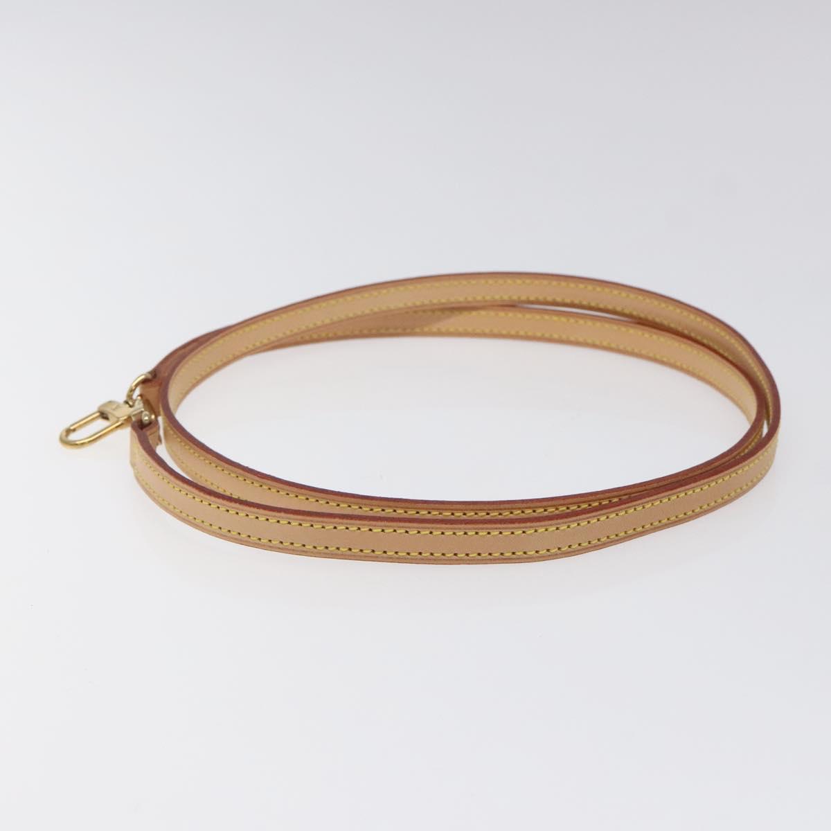 Louis Vuitton Shoulder Strap Leather 44.5"" Beige LV