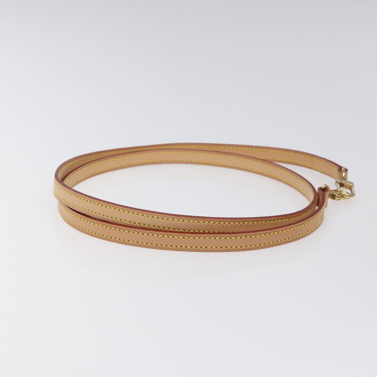 Louis Vuitton Shoulder Strap Leather 44.5"" Beige LV