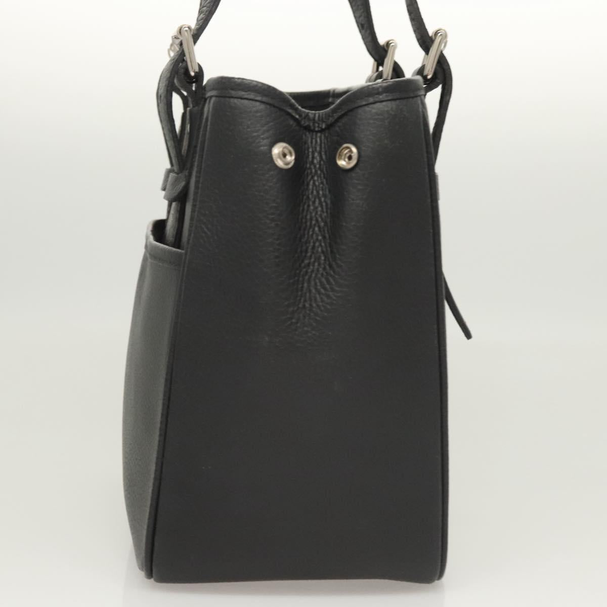 BURBERRY Hand Bag Leather Black Silver