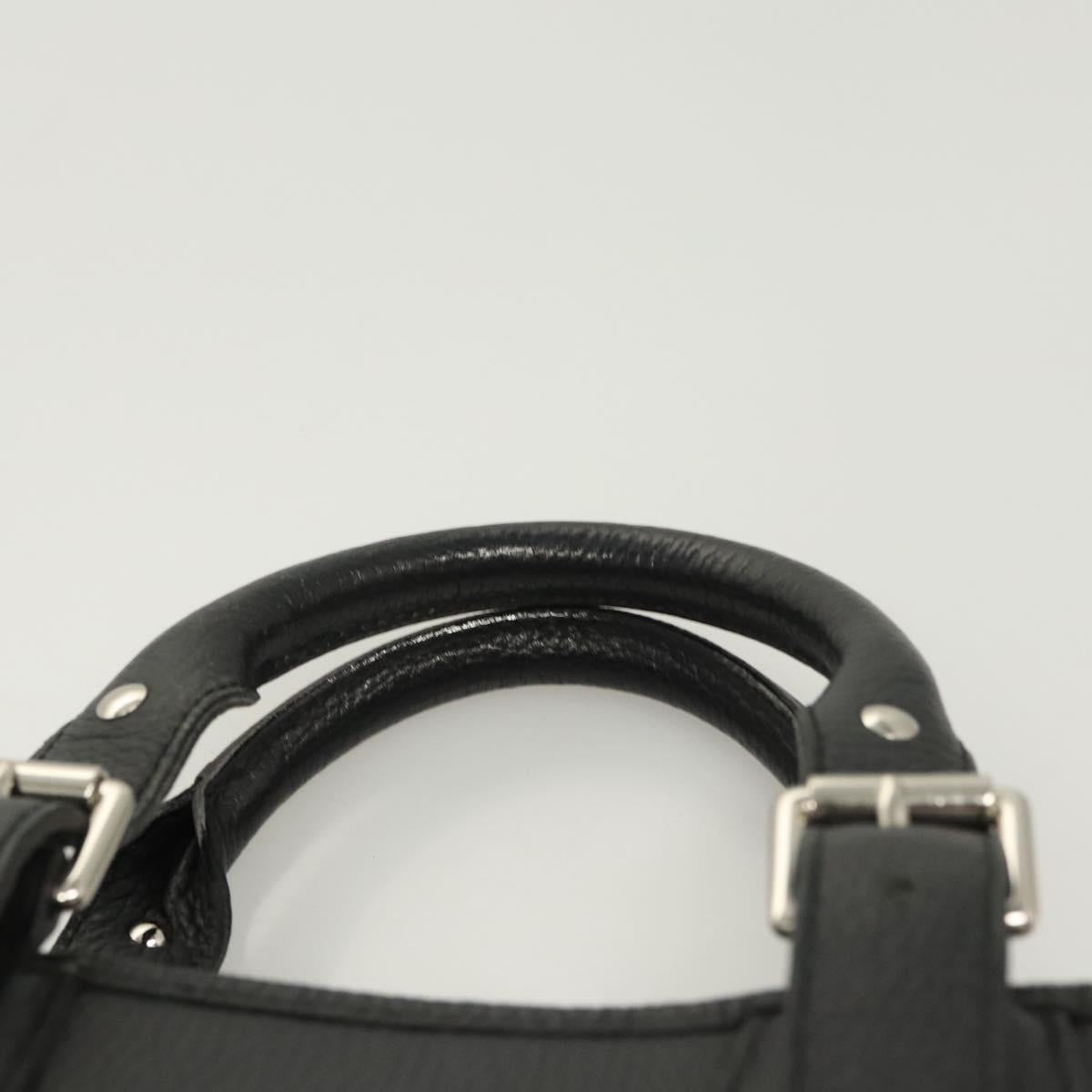 BURBERRY Hand Bag Leather Black Silver