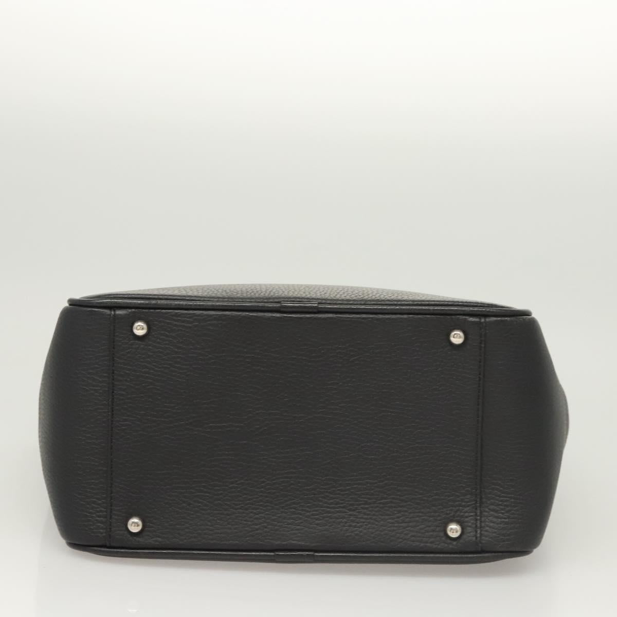 BURBERRY Hand Bag Leather Black Silver