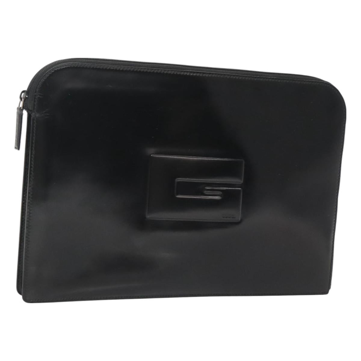 GUCCI Document case Patent leather Black