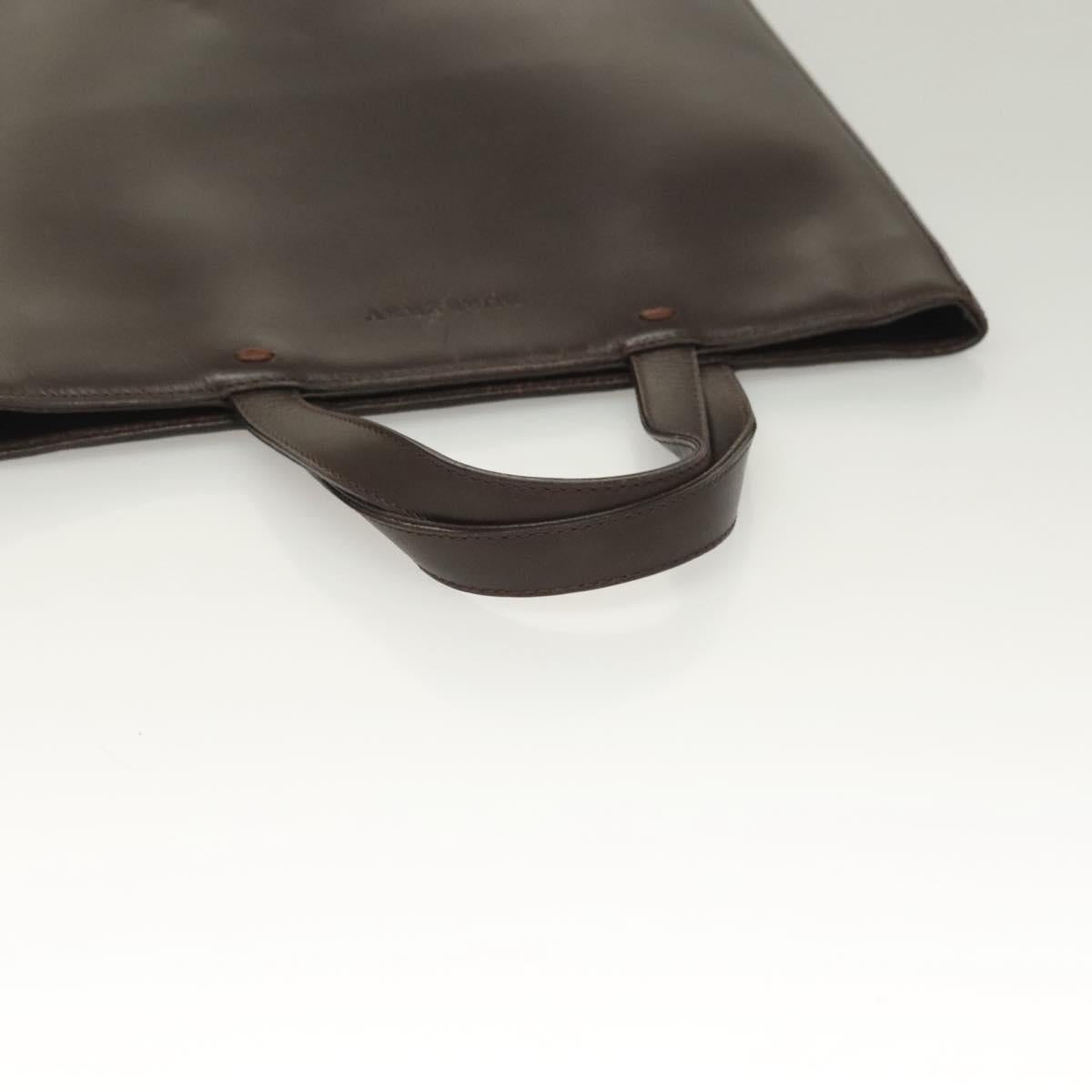 BURBERRY Hand Bag Leather Dark Brown