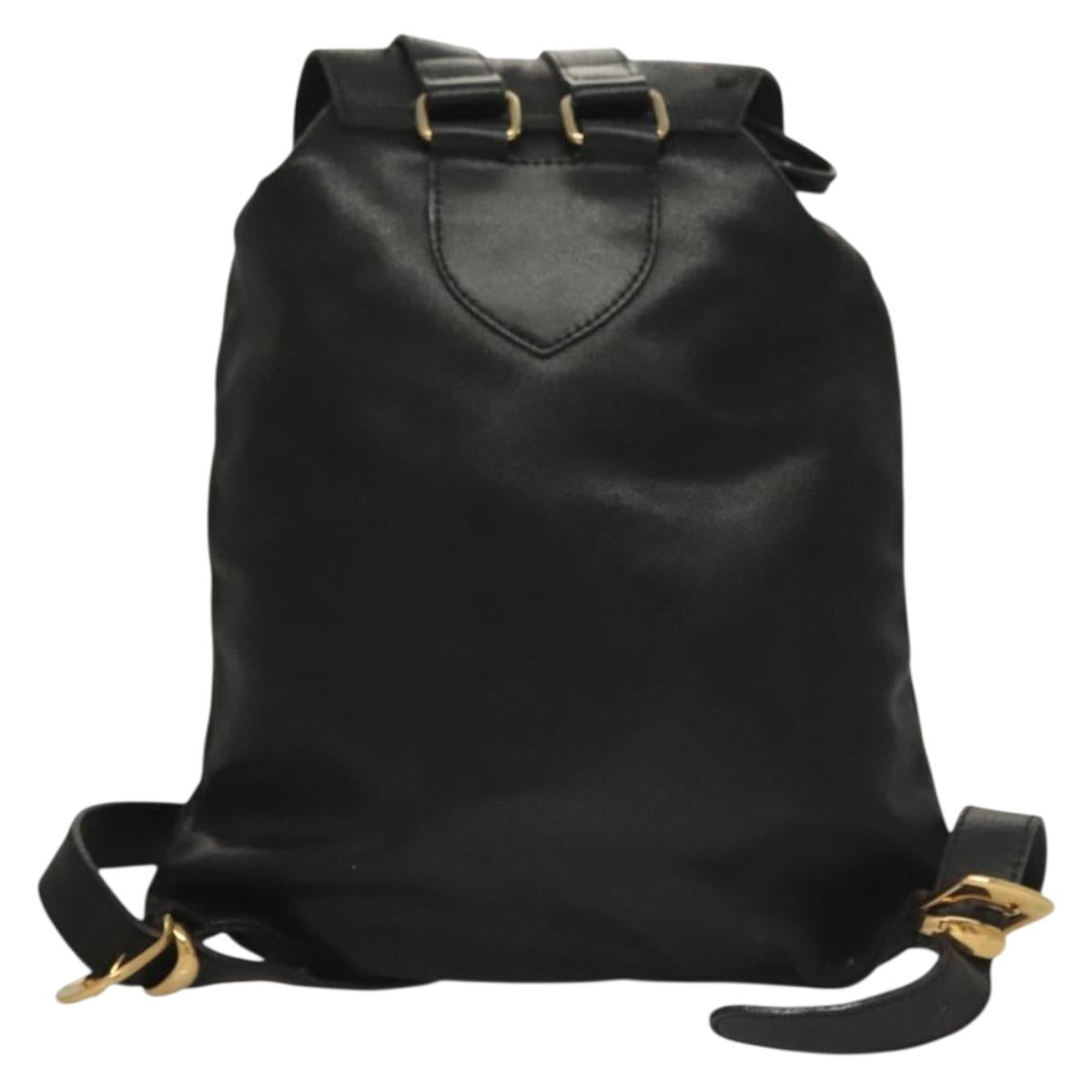 Gianni Versace Backpack Leather Black Gold