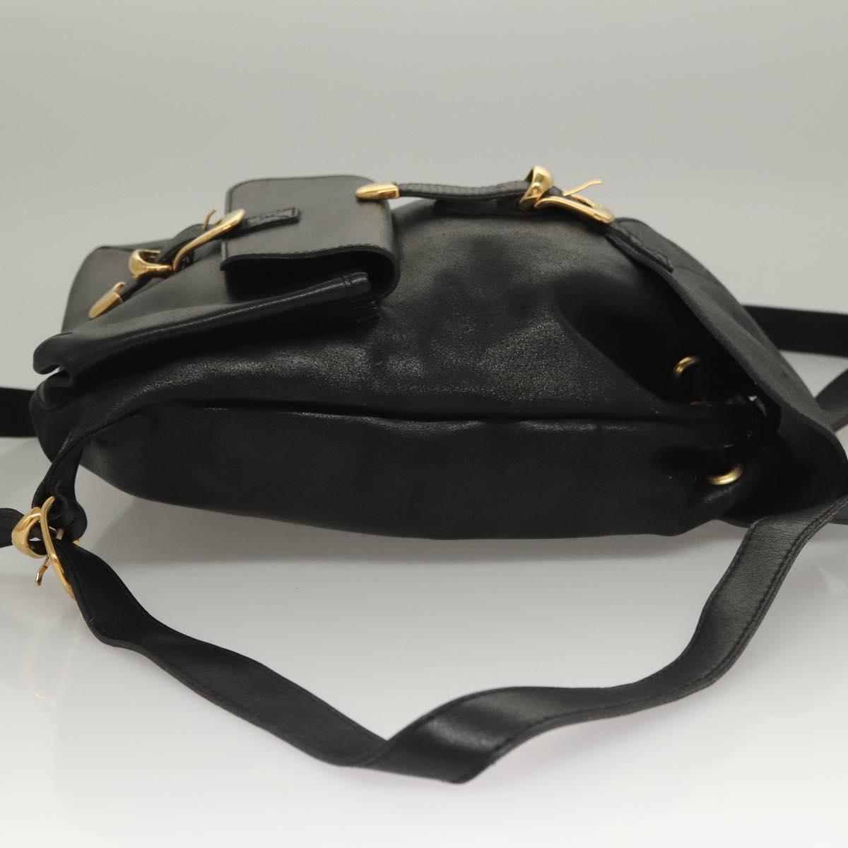 Gianni Versace Backpack Leather Black Gold