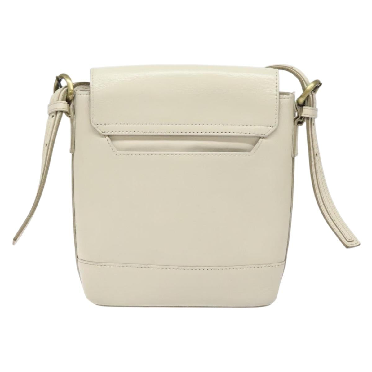 BURBERRY Shoulder Bag Leather White