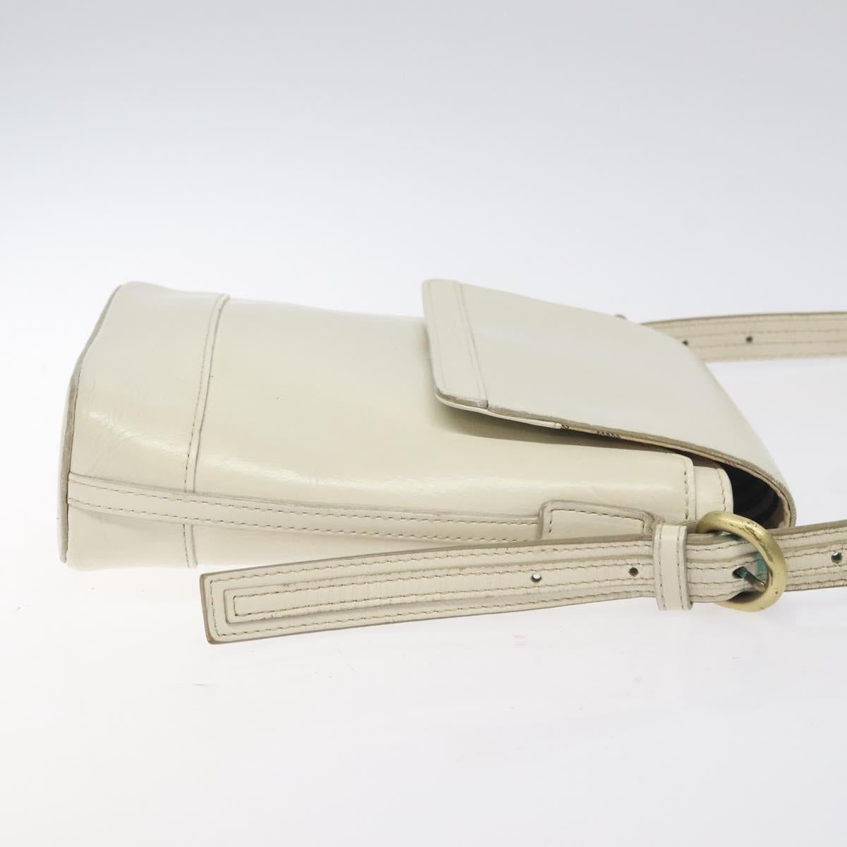 BURBERRY Shoulder Bag Leather White