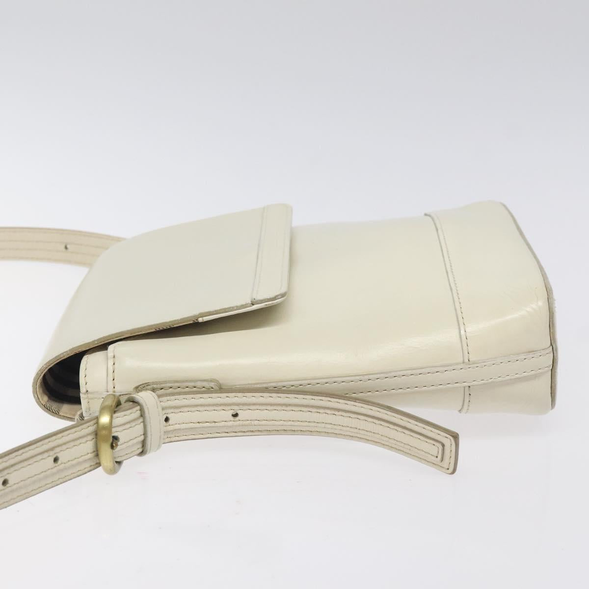 BURBERRY Shoulder Bag Leather White