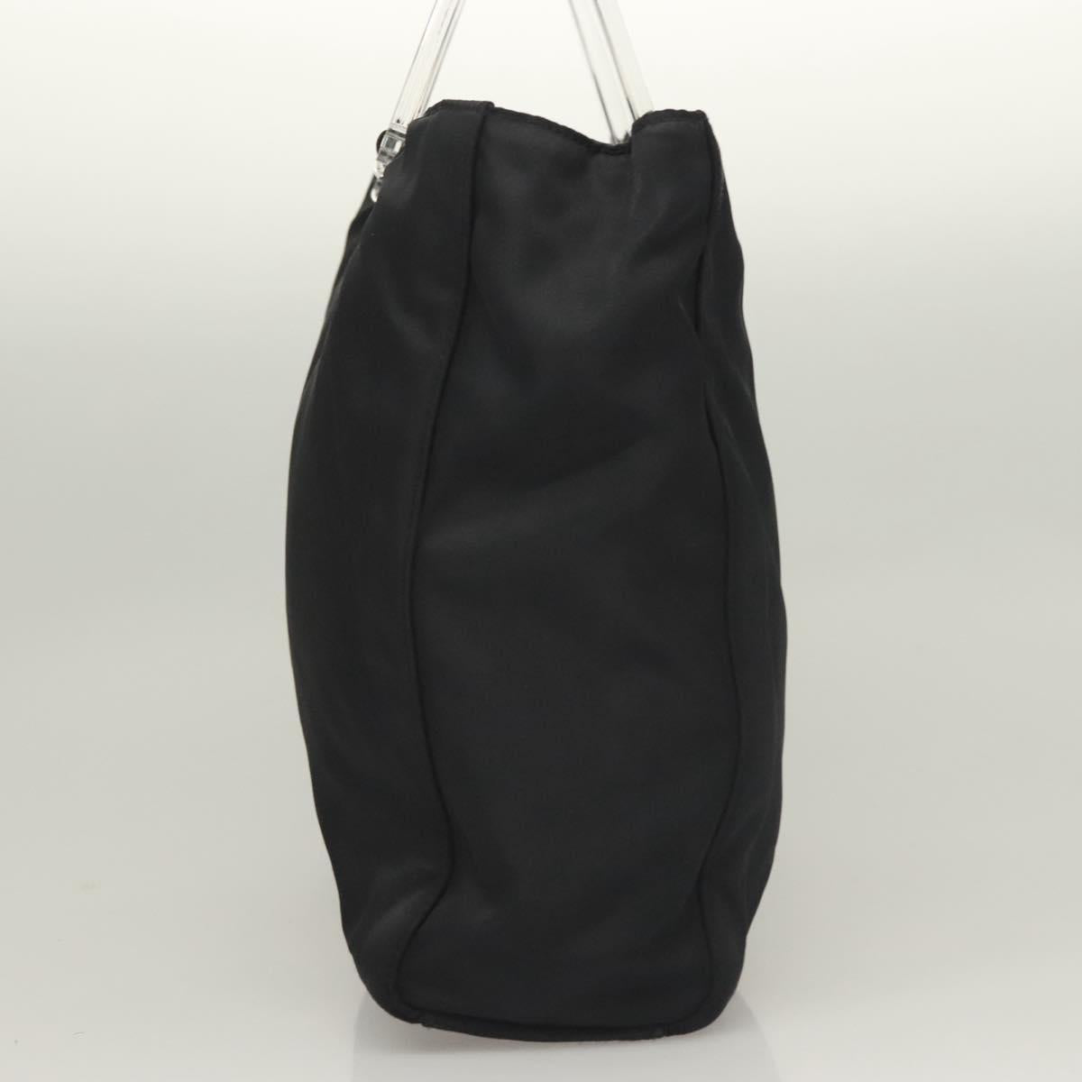 PRADA Hand Bag Nylon Black Clear