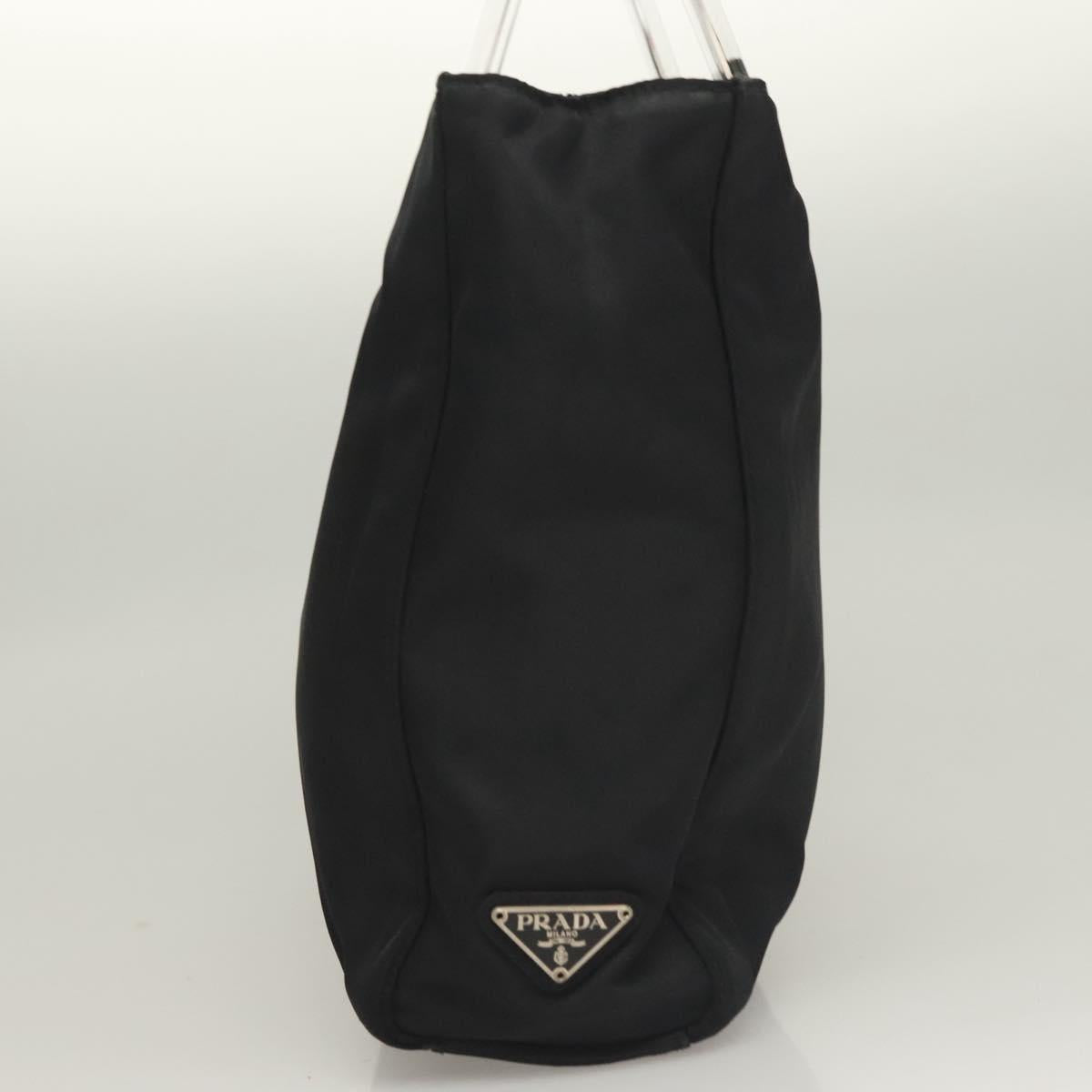 PRADA Hand Bag Nylon Black Clear