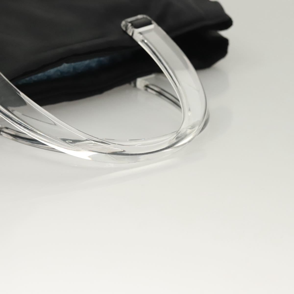 PRADA Hand Bag Nylon Black Clear