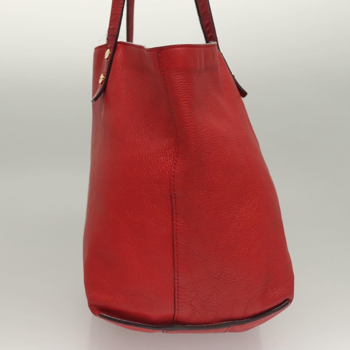 Chloe Dylan Tote Bag Leather Red Gold