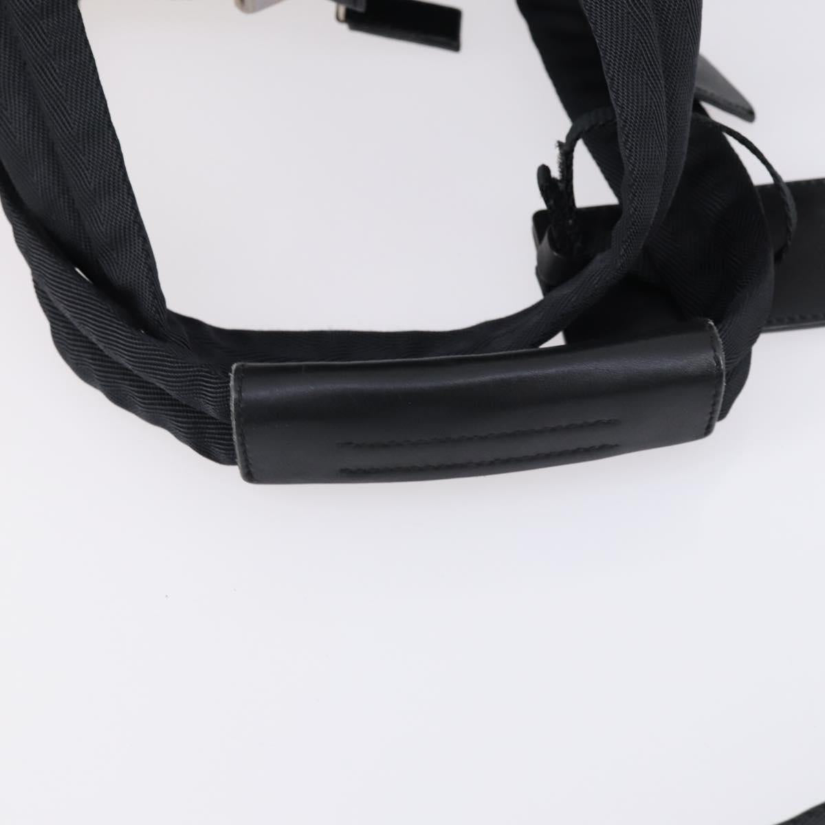PRADA Boston Bag Nylon 2way Black Silver