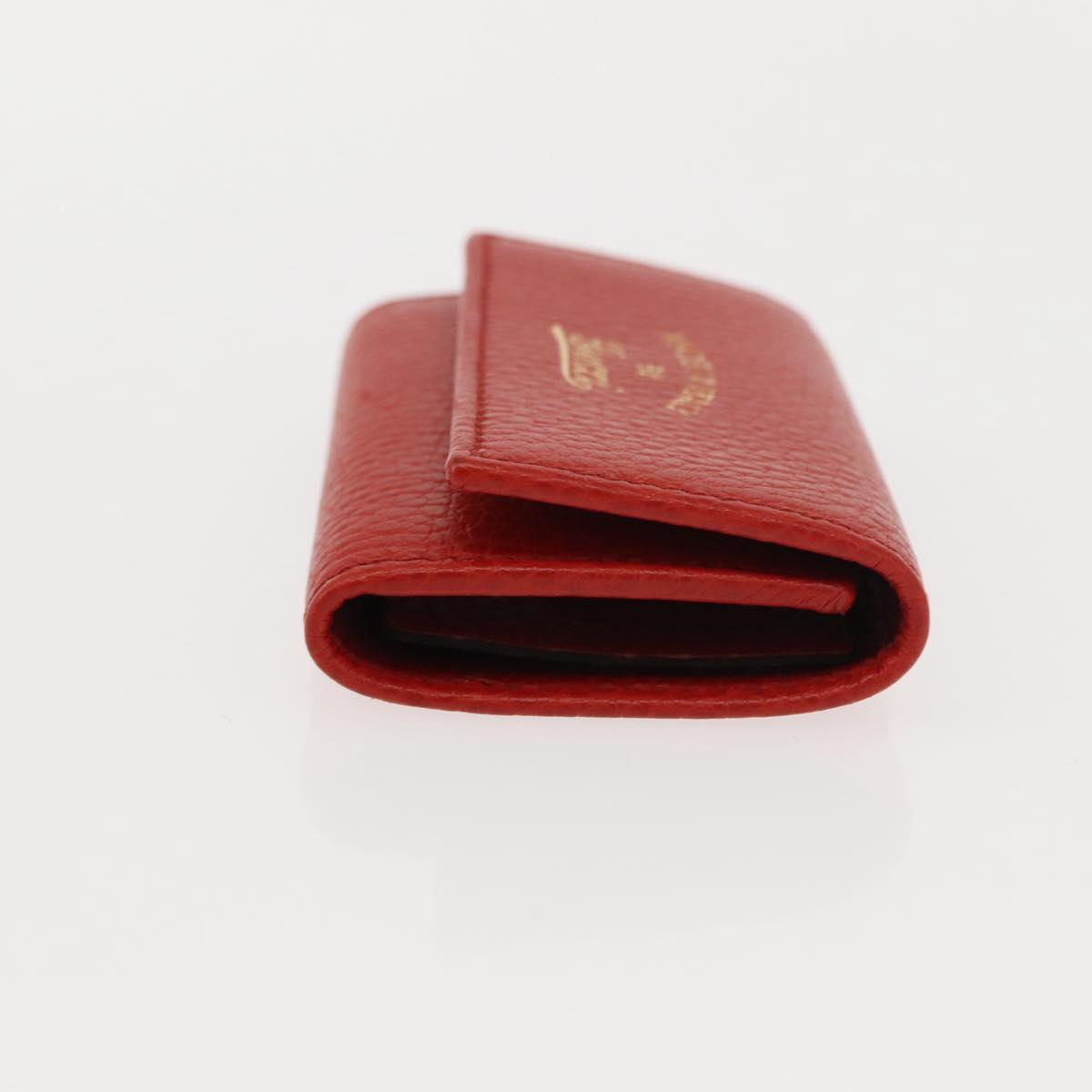 GUCCI Swing Key Case Leather Red 354499