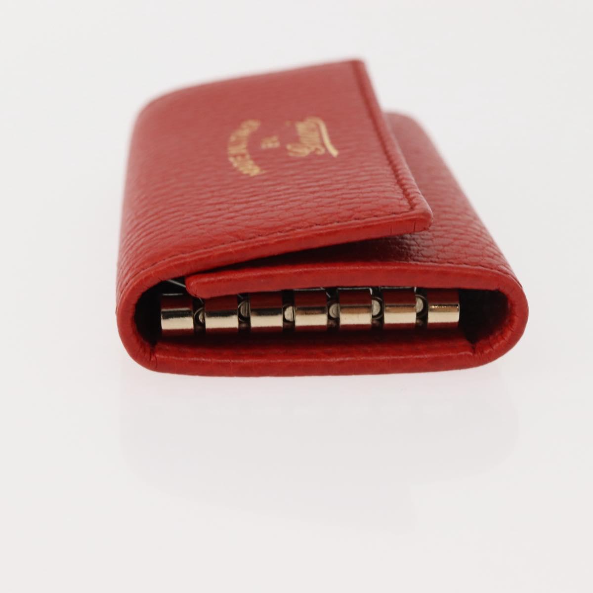 GUCCI Swing Key Case Leather Red 354499