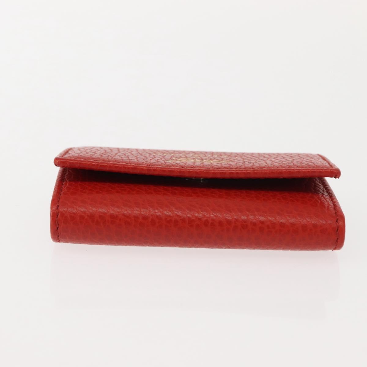 GUCCI Swing Key Case Leather Red 354499